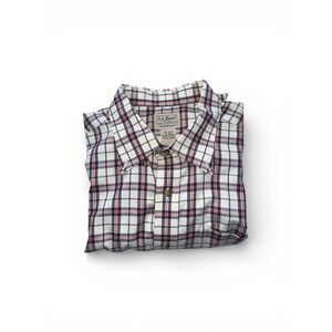 L.L. Bean Plaid Button Up Long Sleeves Shirt Multicolor Mrns XL Regular